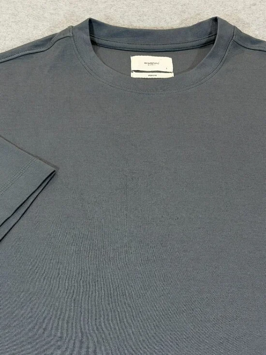 Reserved Supply Mens Oversize Fit T-Shirt Slate Blue Large Cotton Stretch NWT - Picture 1 of 12